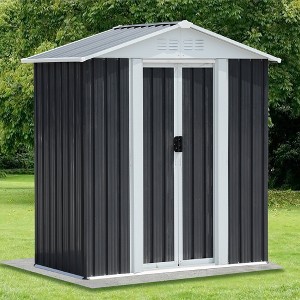 MOEPISY 5X3 Feet Dark Grey Outdoor Storage Shed - 1 of 4
