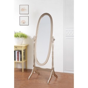 KTMBDW Furniture Swivel Adjustable Full-Length Oval Wood Cheval Floor Mirror - 1 of 4