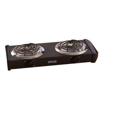 Imusa Electric Double Burner Black Target