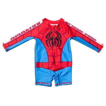 Marvel Avengers Spider-Man Zip Up One Piece Bathing Suit Toddler 