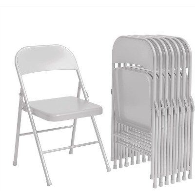 8 Pack All-Steel Folding Chairs Set,Portable Fold Chair for Home,  Metal Foldable Dining Chair with Backrest, Office, Indoor Outdoor Events