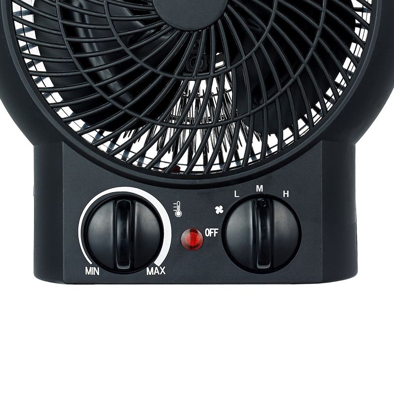 Brentwood 1500W Portable Electric Space Heater and Fan in Black, 3 of 4