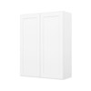 HOMLUX Easy-DIY 12 in D x 42 in H in Shaker White Ready to Assemble Wall Kitchen Cabinet 2 Doors-3 Shelves - 4 of 4