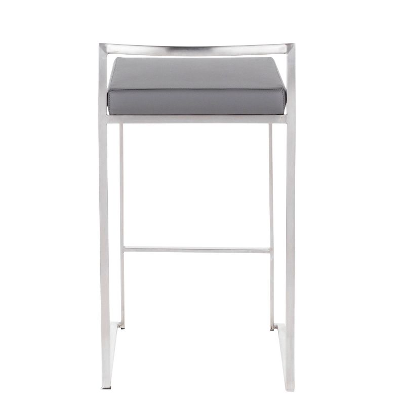 Set of 2 Fuji Contemporary Stackable Barstools - LumiSource, 6 of 14