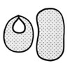 Bacati - Mustache/Plus Muslin 4 pc set of Bibs & Burp Cloths Set, Black - 3 of 4
