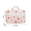 3pcs Mini Makeup Bag Printed Cosmetic Bag Coquette Aesthetic Toiletry Bag Travel Make Up Organizer Bag For Business Trips Vacations Outdoor Activities - 3 of 4