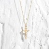 Cross Necklace 14K Plated Dainty Chain, Minimalist Faith Pendant Religious Prayer Jewelry Gift - 4 of 4