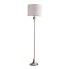 Kings Brand Furniture Mandan Brushed Nickel Metal Floor Lamp, Brushed Nickel/White - 2 of 3