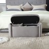 Sapphtopaz Upholstered Storage Ottoman Bench, Entryway Benches with Foot Pads, Multi-Functional Entryway Bench for Bedroom or Living Room - 2 of 4