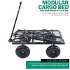 Grungis Heavy Duty Garden Cart,Rolling Cart with All-Terrain Wheels & Removable Sides,Utility Cart for Camping,Shopping,Sports,Gardening - 4 of 4