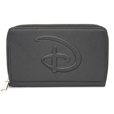 Women's PU Zip Around Wallet Rectangle - Disney Signature D Logo Centered Embossed