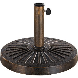 Yaheetech 18inch Outdoor Patio Market Umbrella Base Bronze - 1 of 4