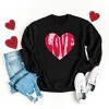 Simply Sage Market Women's Graphic Sweatshirt Pink Love Heart Distressed - 3 of 3