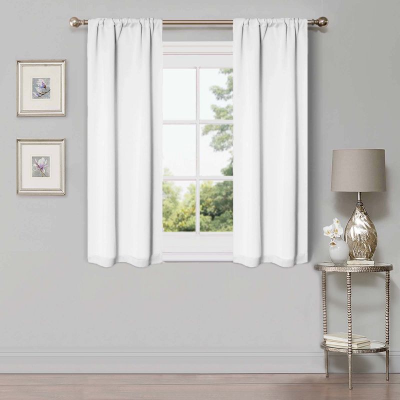 Classic Modern Solid Room Darkening Blackout Curtains, Set of 2 by Blue Nile Mills, 1 of 5