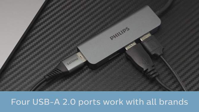 Philips USB 2.0 4-Port Hub, Type-C, 2 of 8, play video