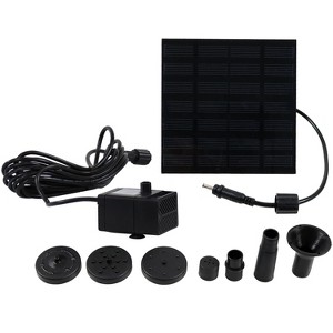 Sunnydaze Outdoor Landscape Pond Pool Bird Bath Fountain Small Solar Powered Submersible Water Pump - 40 GPH - 1 of 4