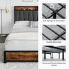 Bed Frame with Storage Headboard, Upholstered Platform Bed Frame with 4 Drawers & Charging Station, Metal Slats Support, No Box Spring Needed - 2 of 4
