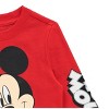 Boys Mickey Mouse Toddler Shirt - Boys Mickey Mouse Cluehouse Disney Classic Long Sleeve T-Shirt (Red, 3T) - 4 of 4