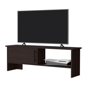 Syemin TV Stands and Consoles Rustic Rock Point Entertainment Center Walnut Fits Farmhouse Rooms Adds Vintage Charm, Brown, 53.5"*17.3"*4" - 1 of 4