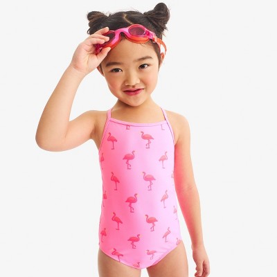 Primary Kids Swimsuit In Flamingos In Pink Lemonade Flamingos Size 10 — фото 2