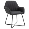 vidaXL Dining Chairs 2 pcs Black Fabric - 2 of 4