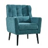 CENGHU Modern Accent Chair, Chenille Arm Chairs, Upholstered Mordern Living Room Chair with Waist Pillow, Solid Wood Leg, for Small Space - 4 of 4