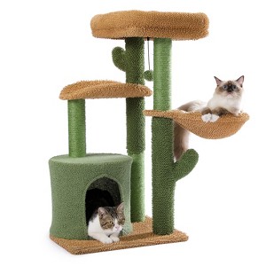 Multi-Level Cat Tree, Cat Tower Durable Sisal-Covered Scratching Posts,Cozy Caves,Condo,Dangling Ball,Jumping Platform for Cats Play &Sleep,Pet House - 1 of 4