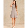 INSPIRE CHIC Women's Plaid Sleeveless Fit A-Line Houndstooth Work Mini Dress - 3 of 4