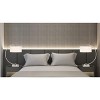 Cal Lighting LA-8038DK Belfort Metal Desk Lamp with 2 Power Outlets and 1 USB Charging Port, Brushed Steel - 2 of 4