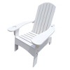 Aghana Digitals White Hardwood Adirondack Chair - Indoor/Outdoor Use, Umbrella Hole, Sloped Seat, - 2 of 4