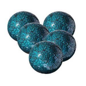 Whole Housewares 3'' Decorative Balls for Centerpiece Bowls - Black - Set of 5 - 1 of 4