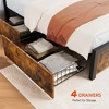 Platform Bed Frame with Headboard & 4 Storage Drawers, Sturdy Quiet Metal Platform Bed Frame - 4 of 4