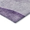 Purple Eggplant And Gray Abstract Washable Indoor Outdoor Area Rug - 4 of 4