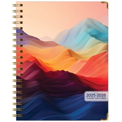Global Printed Products Hardcover AY 2025-2026 Fashion Planner - 8.5"x11" (Mountain Majesty)