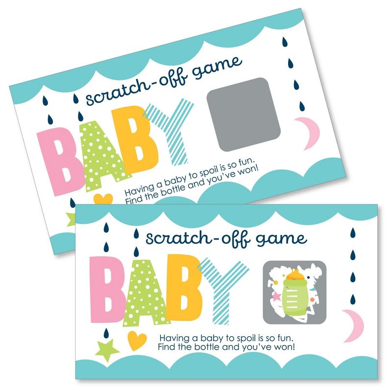 Big Dot of Happiness Colorful Baby Shower - Gender Neutral Party Game Scratch Off Cards - 22 Count, 1 of 7