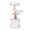 Gulches White Cat Tree Cat Toys Tower with 2 Scratching Balls, Natural Branch Design, and Indoor Cat Furniture - 3 of 4