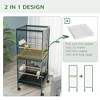 Akoasm 55 Inch Large Parakeets Budgies Bird Cage & Bird House With MultiDoors, Stand And Trays-Green - 4 of 4