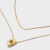 14K Gold Dipped Initial Bubble Multi-Strand Pendant Necklace - A New Day™ Gold - 4 of 4
