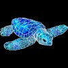 Women's Design By Humans Blue And Green Watercolor Sea Turtle By Maryedenoa Racerback Tank Top - 2 of 3