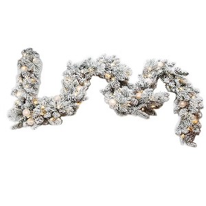 GE Color Choice 100 LED Pre-lit 9-FT Candlewood Pine Artificial Garland - 1 of 4