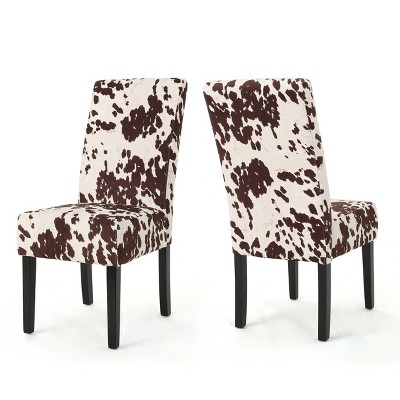 Set of 2 Pertica Contemporary Dining Chair Dark Brown - Christopher Knight Home