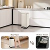 Stainless Steel  Step Trash Can with Removable Inner Wastebasket, Fingerprint Recycling Bin with Soft Close Lid for Dining Room, Office, Restaurant - 4 of 4