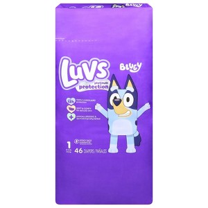 Luvs Bluey Diapers 1 (8-14 lb) 46 ea - 1 of 2