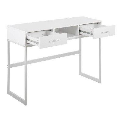 Franklin 32" Sleek Wood & Metal Console Table with Storage