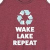 Women's - Instant Message - Wake Lake Repeat Graphic Racerback Tank - 2 of 4