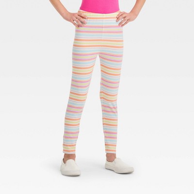 Girls' Smiley Leggings - Cat & Jack™ Light Yellow XS