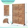 TOAOTBNBO 3-Panel Metal Privacy Screen, Decorative Privacy Fence Panels with Stand, Outdoor Privacy Screen for Patio, Natural Brown - 3 of 4