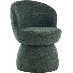 YOUNIKE Boucle Fabric Swivel Accent Chair Modern Upholstered Barrel Chair 22" Wide Living Room Chair Single Sofa Chair - 1 of 4