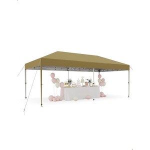 CuisinSmart 10x10 FT Heavy Duty Pop Up Canopy Tent with 1 Removable Mesh Sidewalls, One Person Setup Commercial Shelter for Events, Parties, Camping - 1 of 4