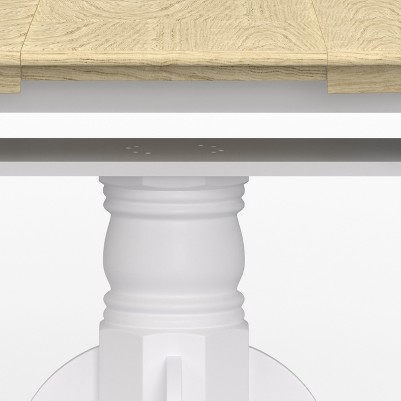 white/natural table + white/natural chairs